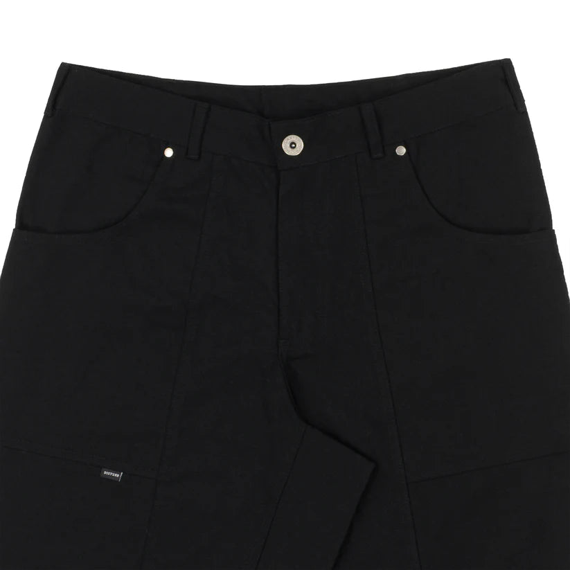 Disturb Wide Twill Shorts in Black