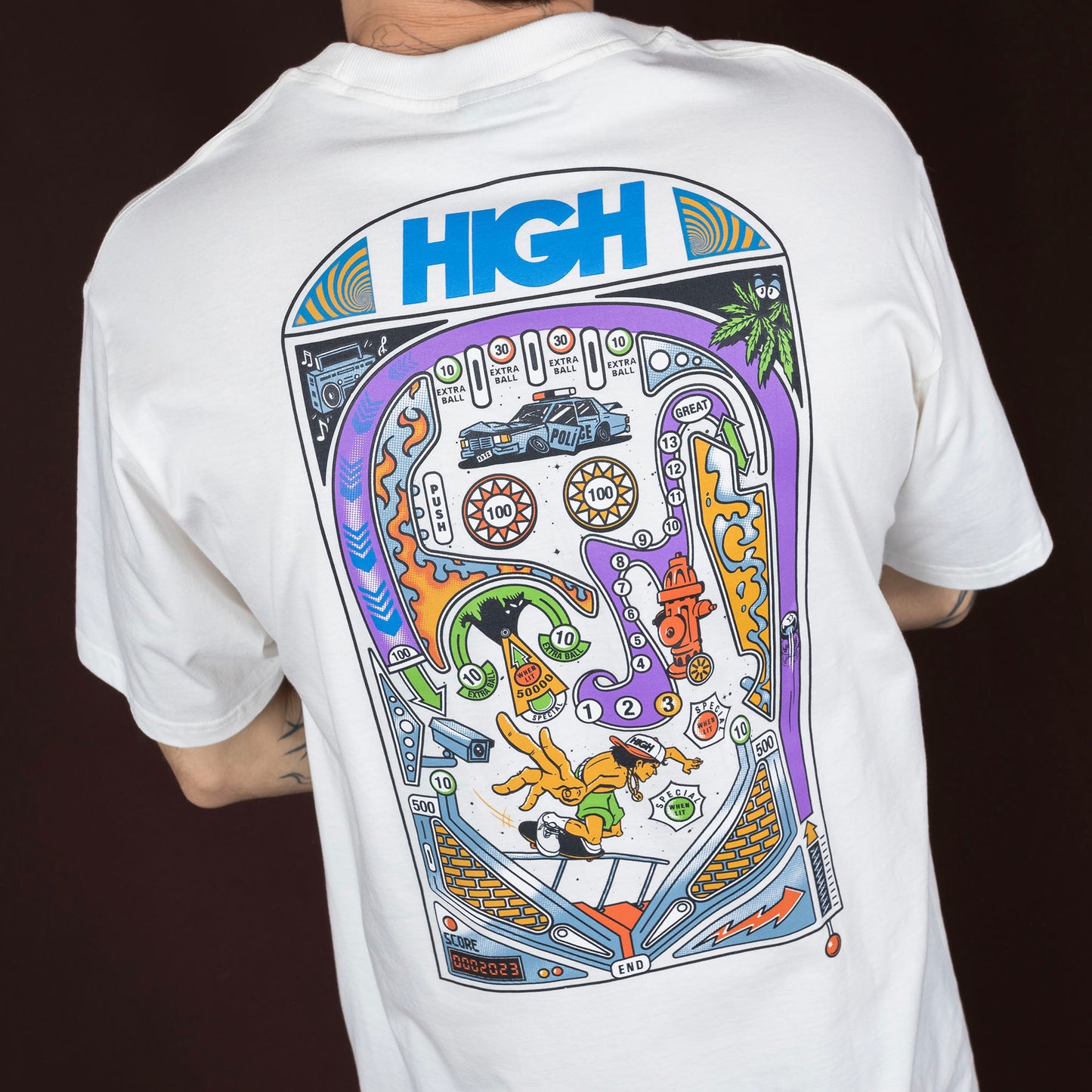 High Company Tee Pinball White