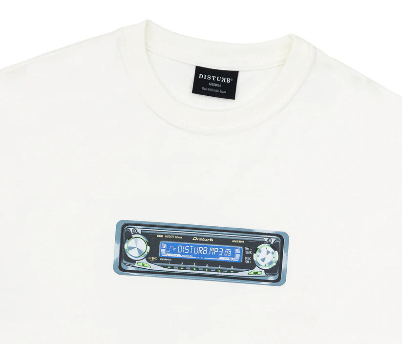 Disturb Music System T-Shirt in Off-White