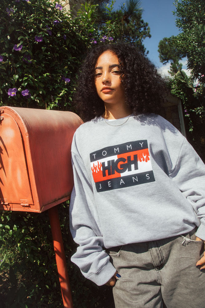 Tommy Jeans x High Company Crewneck Logo Heather Grey