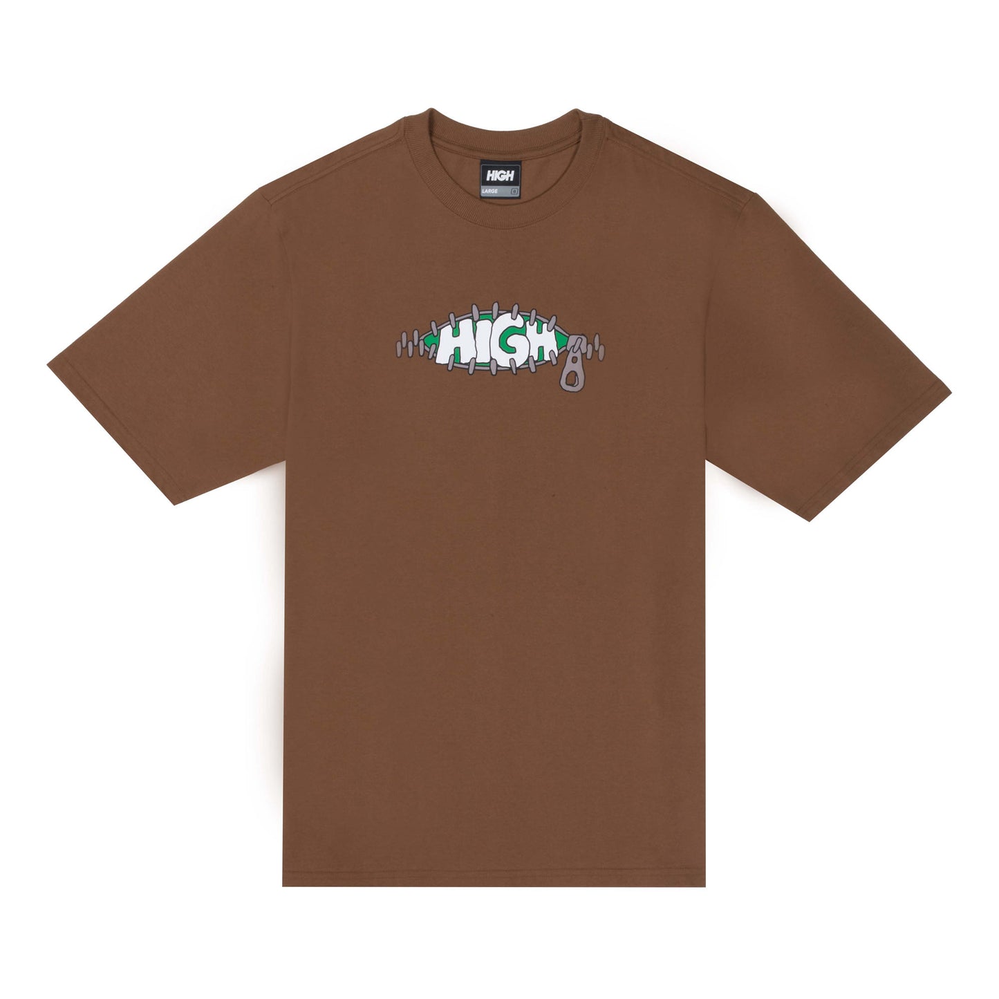 High Company Tee Zipper Brown