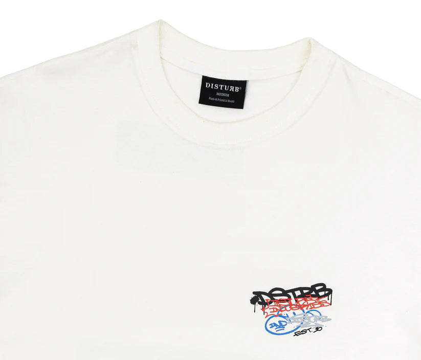 Disturb Essential Markers T-Shirt in Off-White