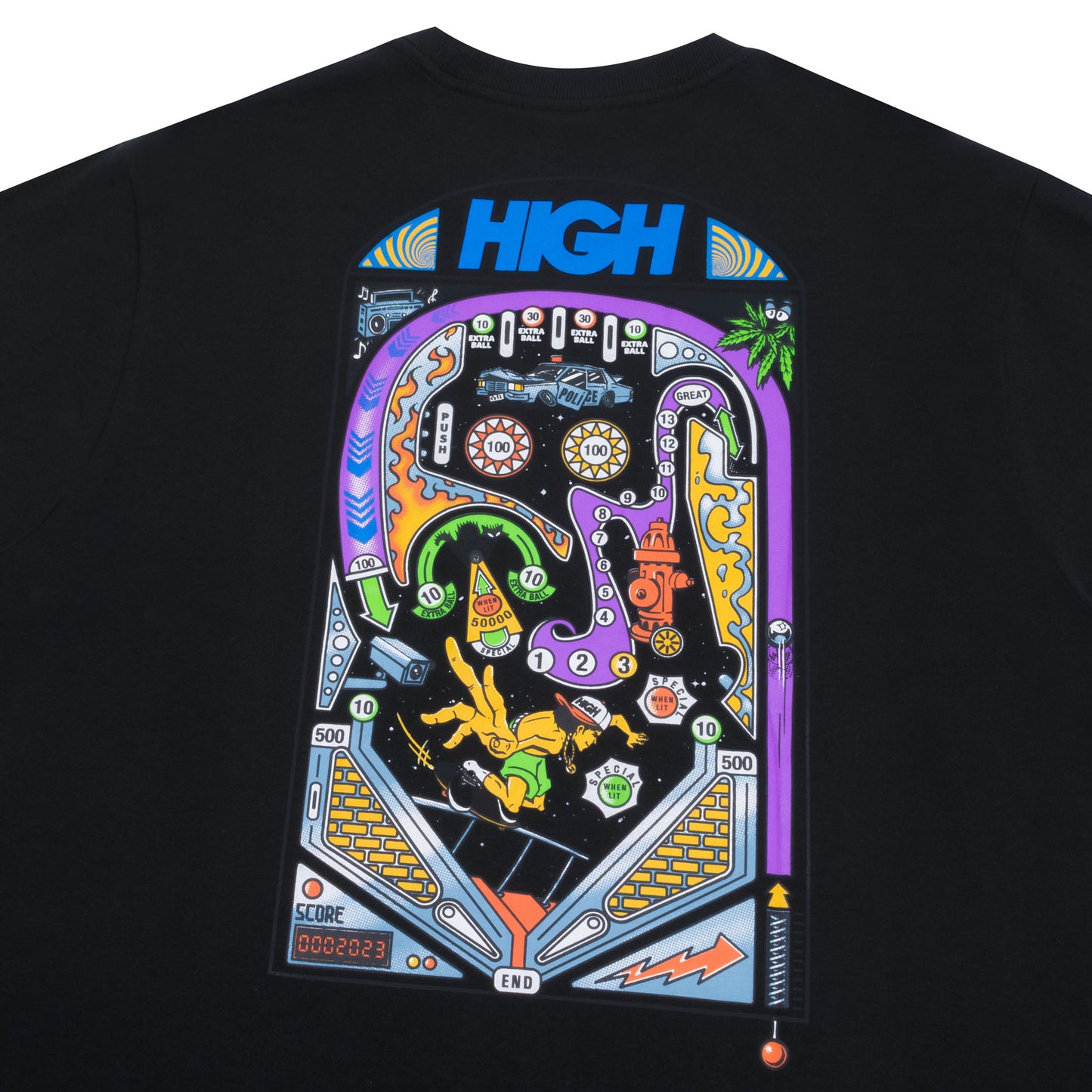 High Company Tee Pinball Black