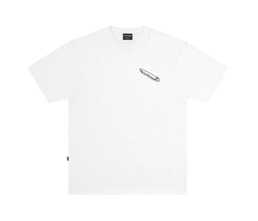 Disturb Safety Pin T-Shirt in Off-White