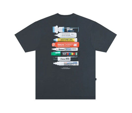 Disturb Essential Markers T-Shirt in Grey