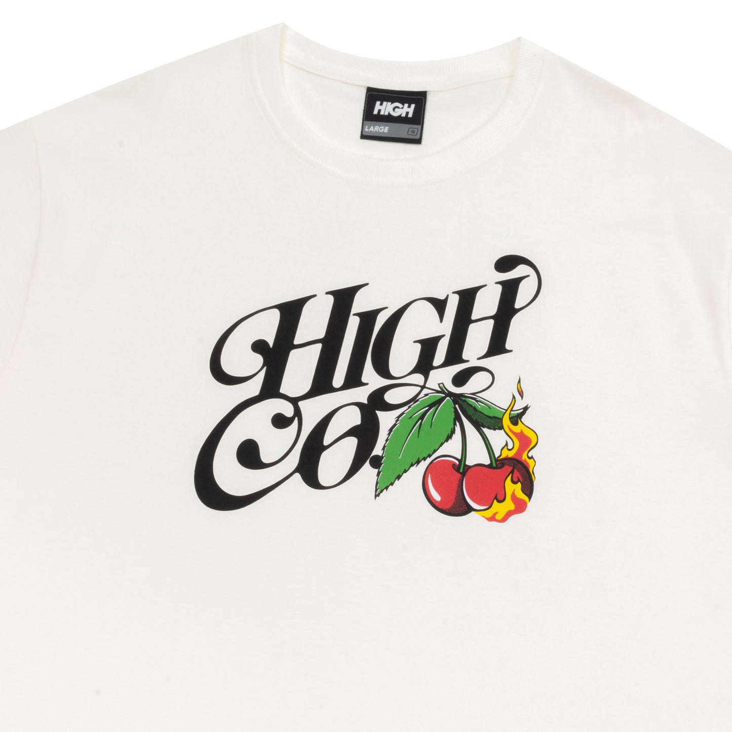 High Company Tee Cherry White