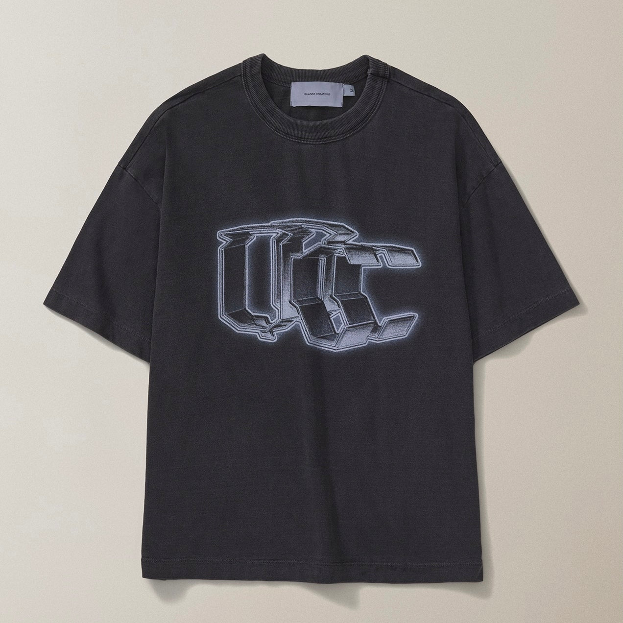 CAMISETA QC PRISMA STONED BOXY PRETO
