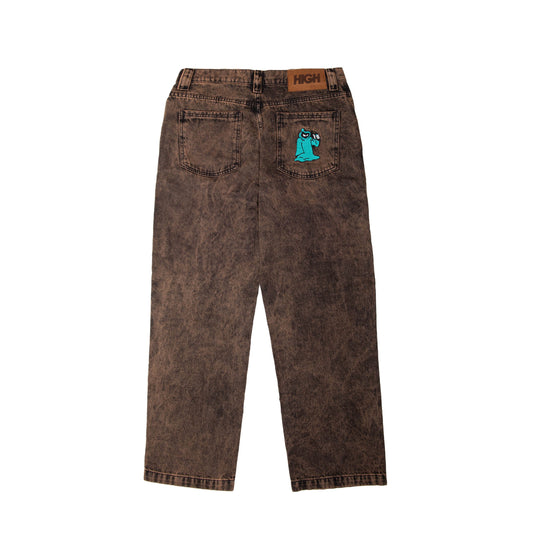 High Company Rust Denim Pants Brown