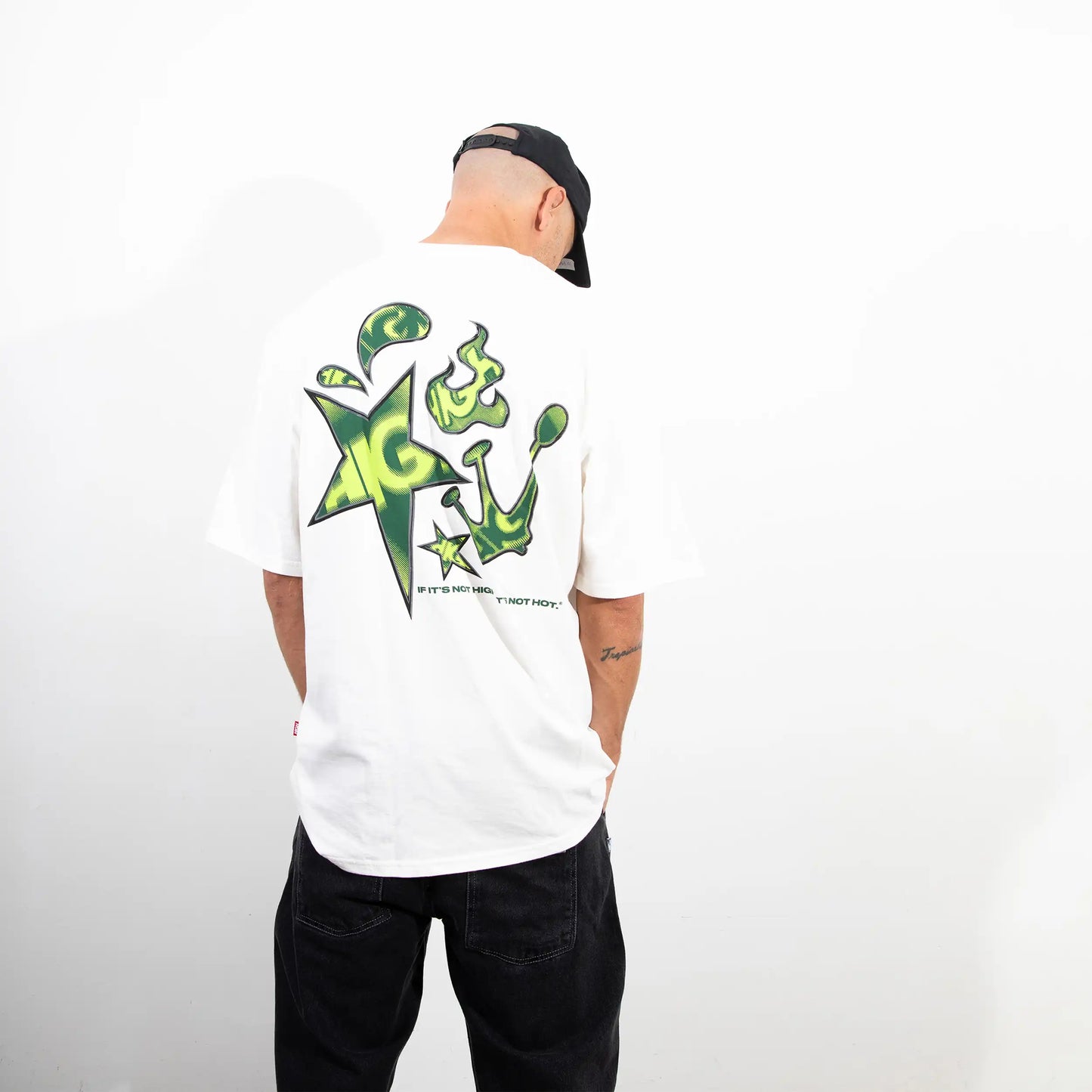 High Company Tee Stamp White
