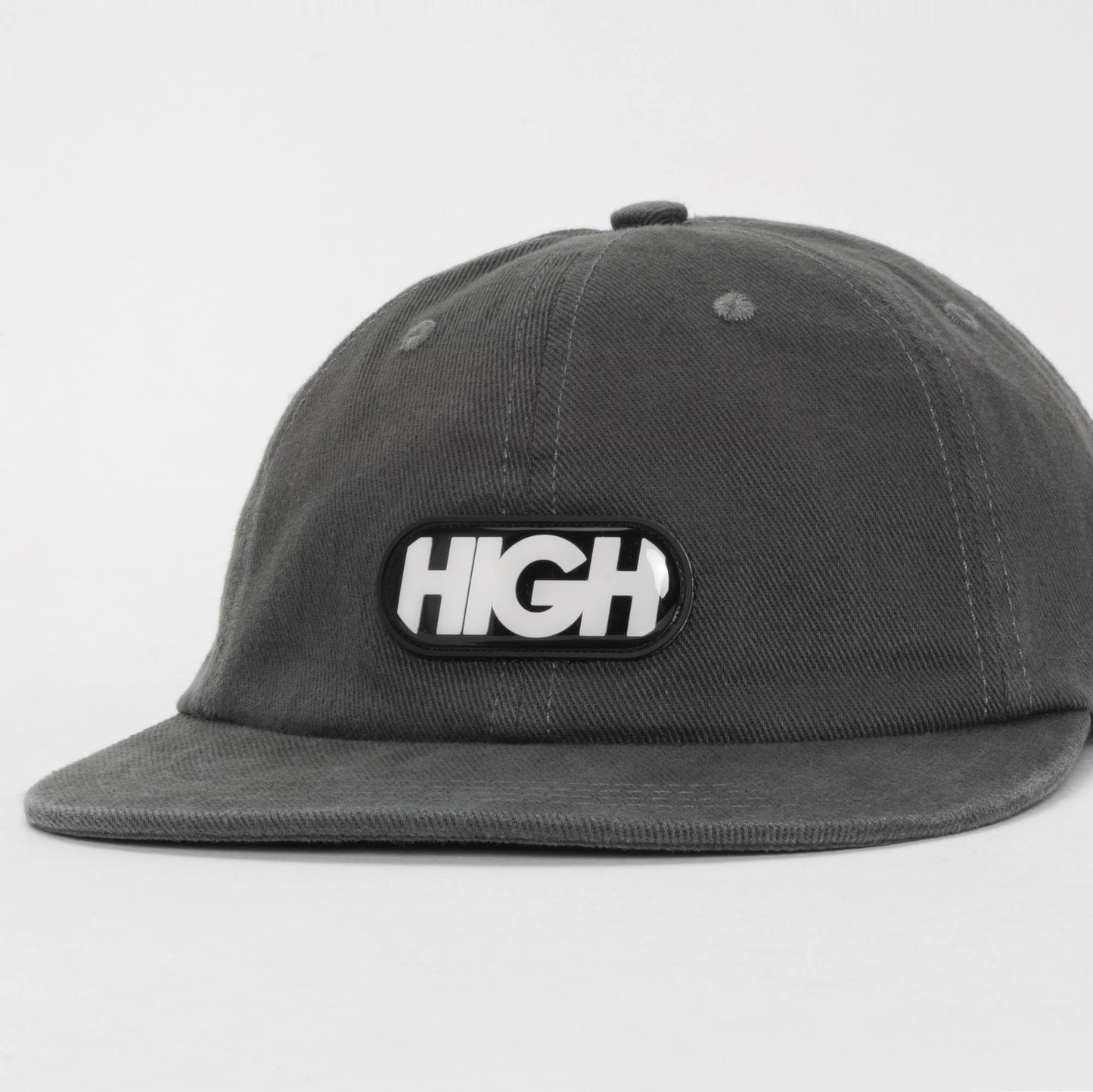 High Company Bleached 6 Panel Grey