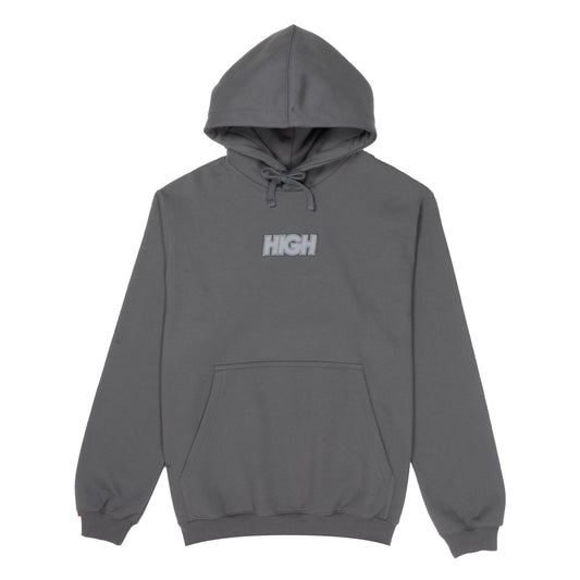 High Company Reflective Hoodie Logo Dark Grey