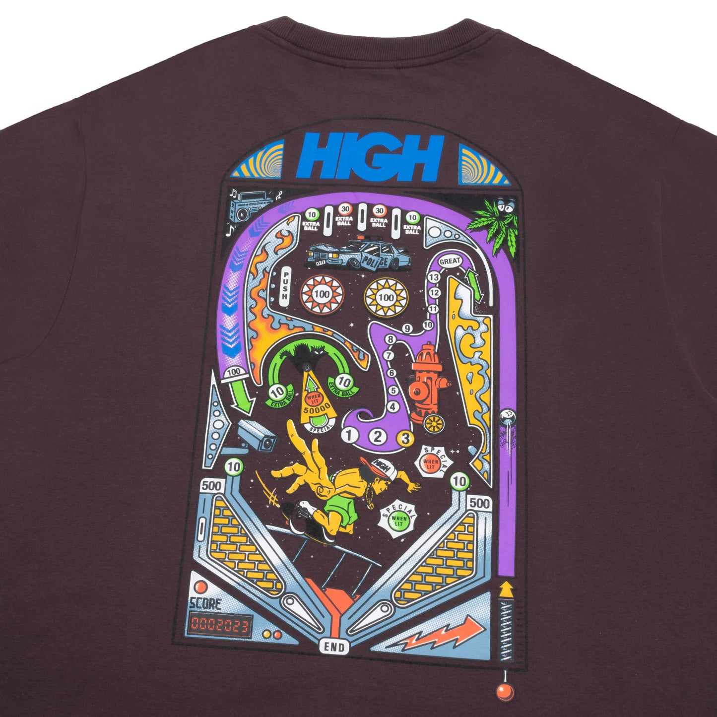 High Company Tee Pinball Brown