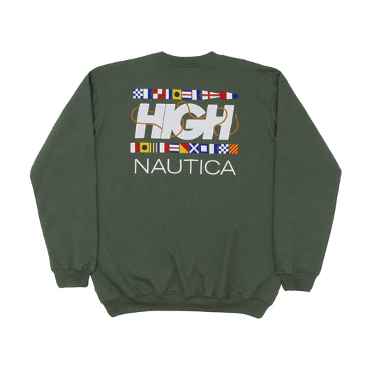 High Company x Náutica Crewneck Flags Green