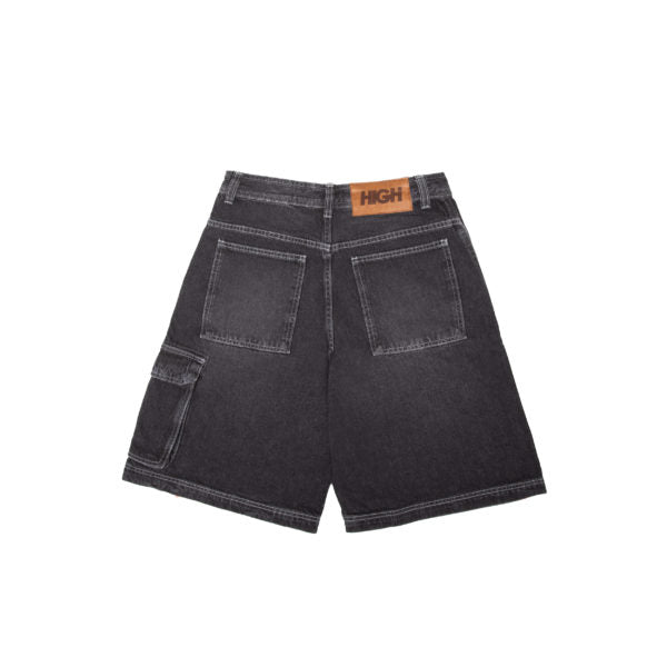 High Company Faded Denim Shorts Black