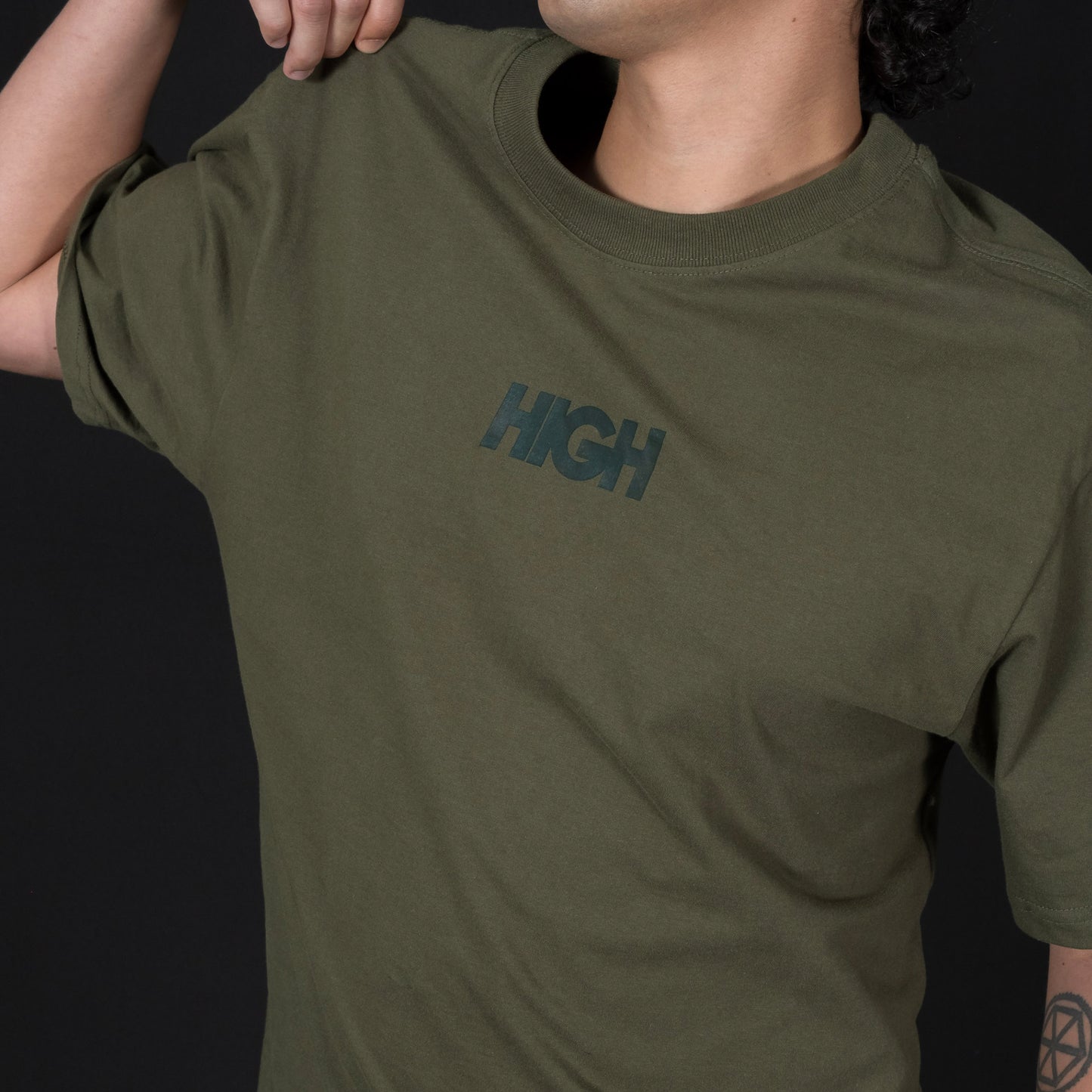 High Company Tee Tonal Logo Green