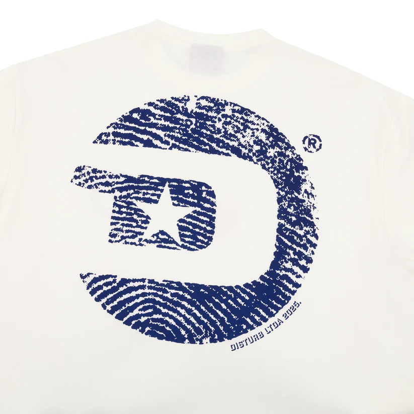 Disturb Fingerprint T-Shirt in Off-White