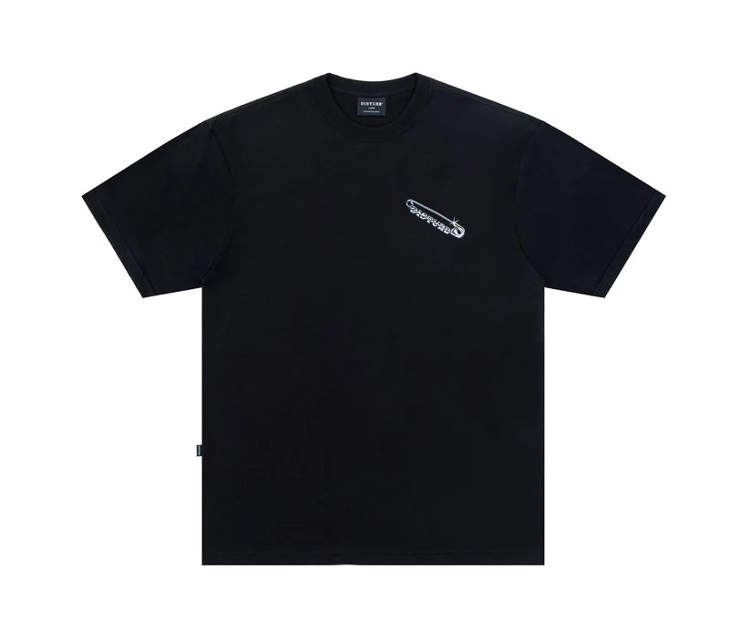 Disturb Safety Pin T-Shirt in Black