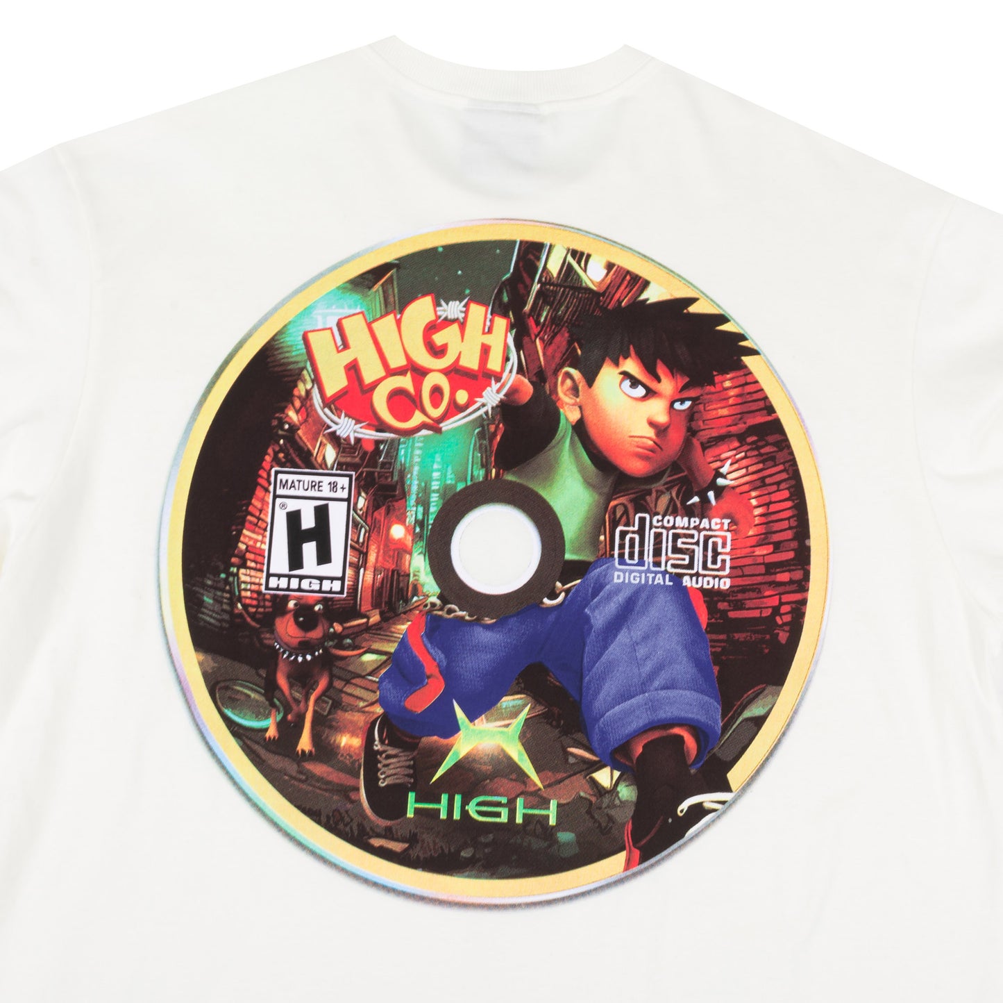 High Company Tee DVD White