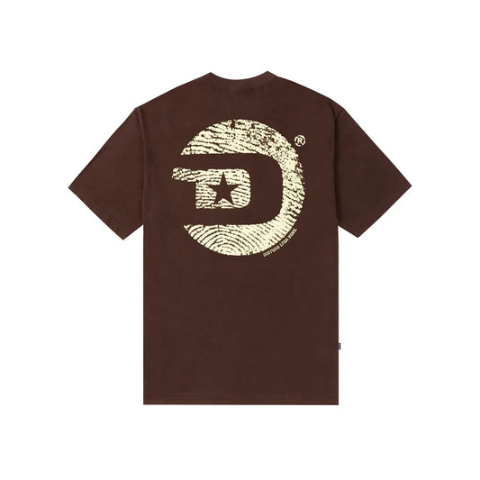 Disturb Fingerprint T-Shirt in Brown