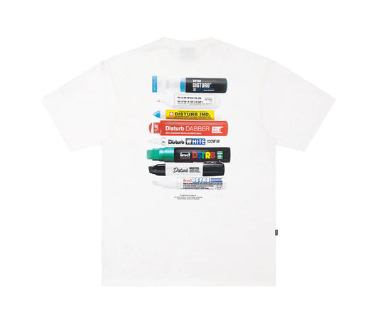 Disturb Essential Markers T-Shirt in Off-White