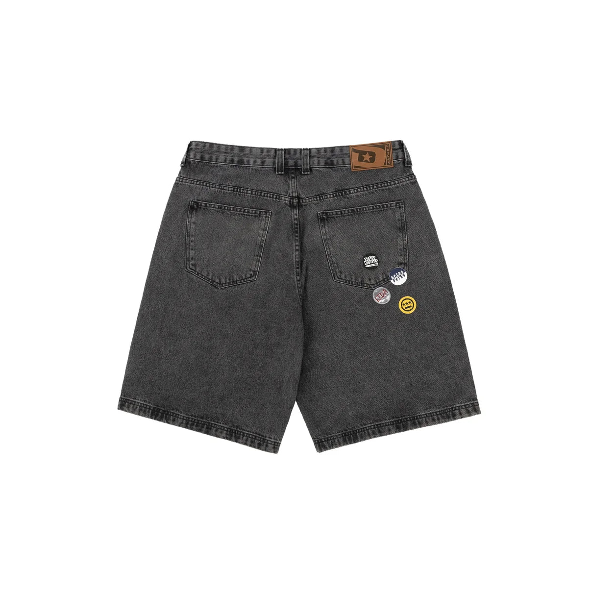 Disturb Shorts Jeans Pins Preto