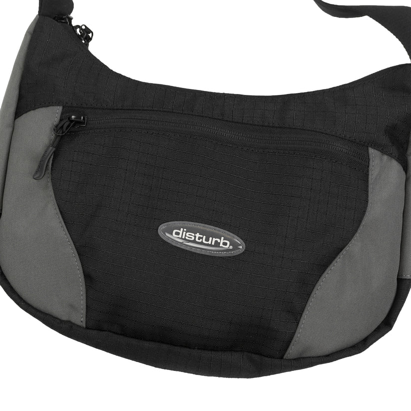 Disturb Ripstop Messenger Bag in Black