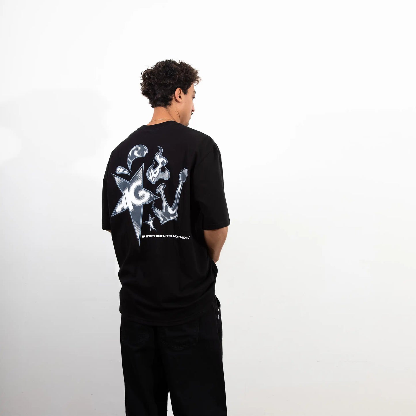 High Company Tee Stamp Black