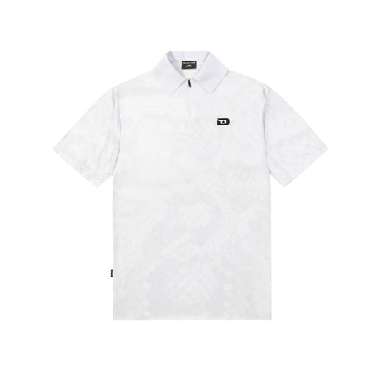 Disturb Viper Zip Polo in White