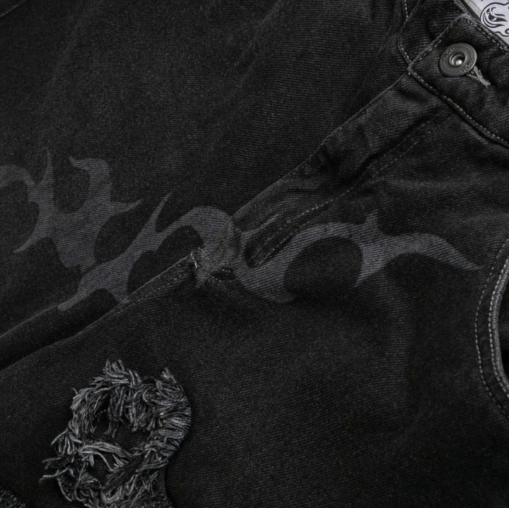 High Company Jeans Shorts Universe Black