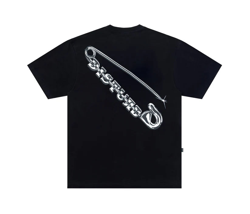 Disturb Safety Pin T-Shirt in Black