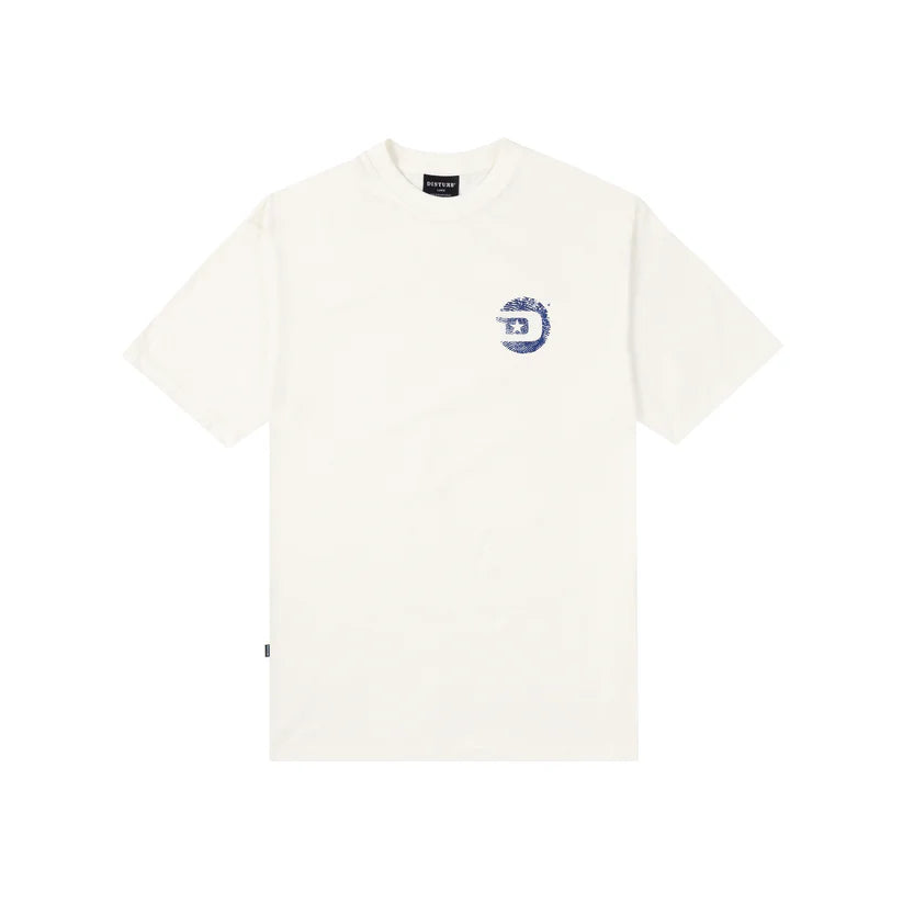 Disturb Fingerprint T-Shirt in Off-White