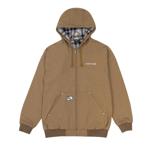 Disturb Inner Plaid Jacket in Beige