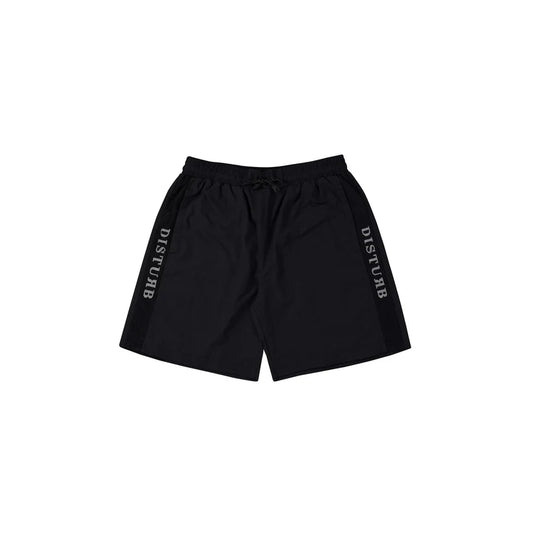 Disturb Mesh Nylon Shorts in Black