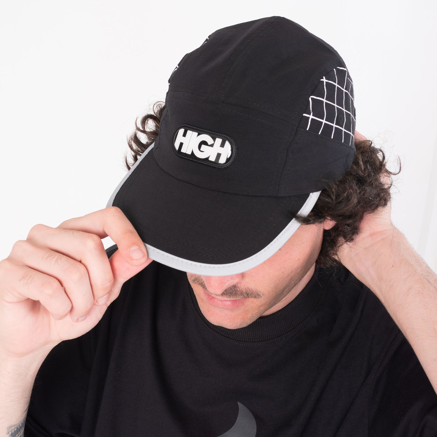 High Company Reflective 5 Panel Squared Black