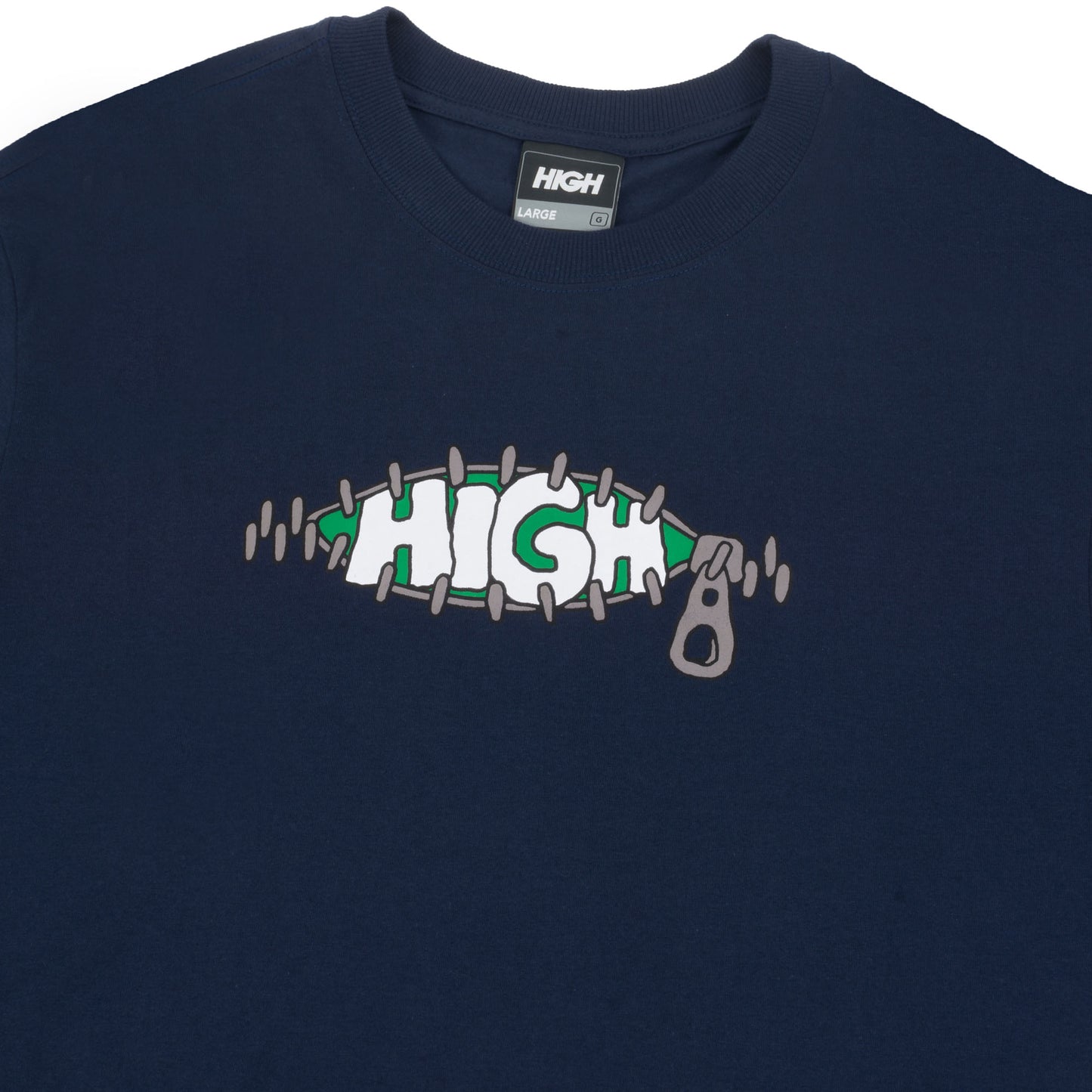 High Company Tee Zipper Navy