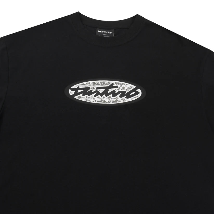 Disturb Holographic T-Shirt in Black