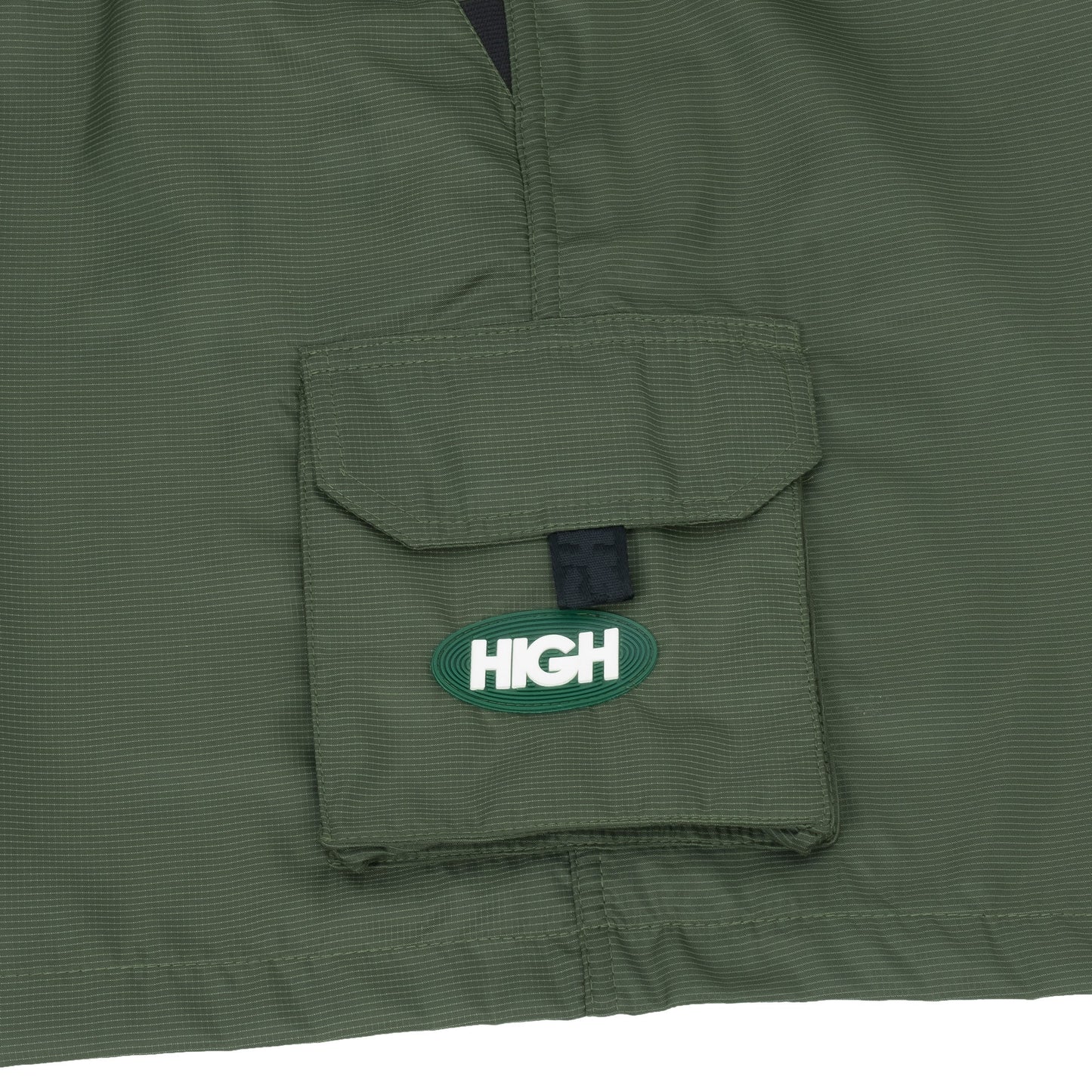 High Company Oval Cargo Ripstop Shorts Swamp Green