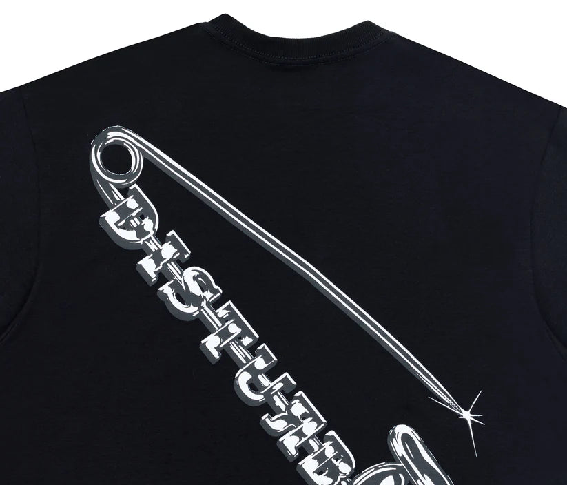 Disturb Safety Pin T-Shirt in Black