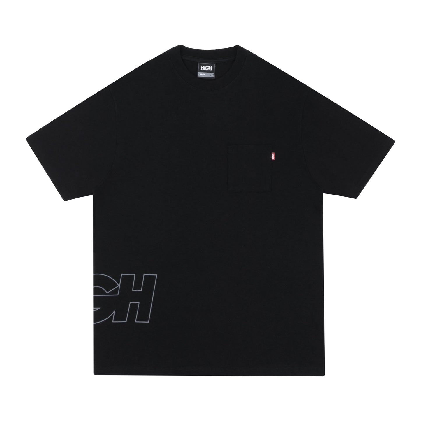 High Company Work Tee Outline Logo Black