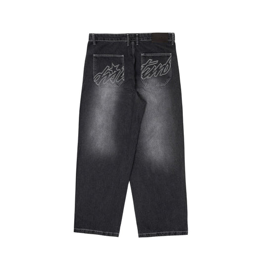 Disturb Faded Denin Pants in Black