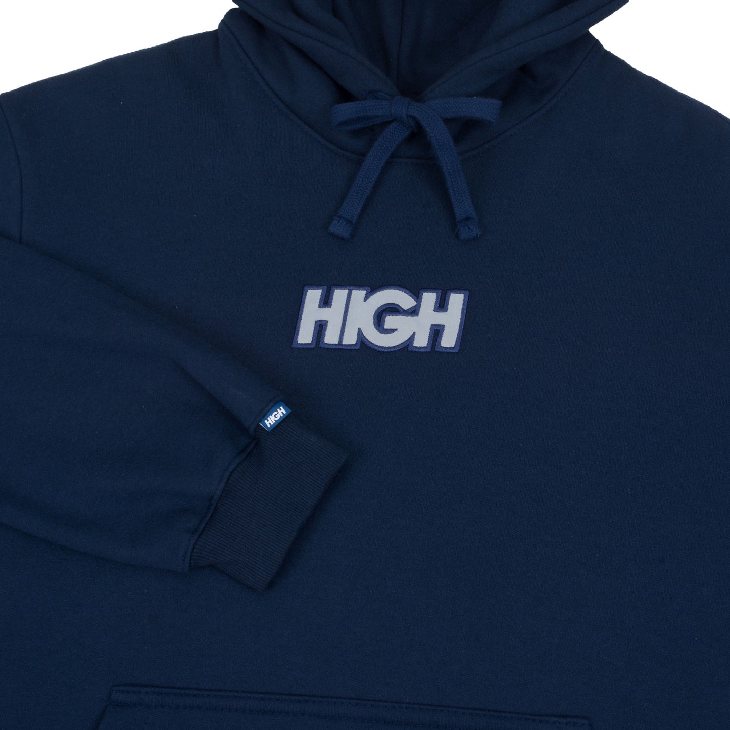 High Company Reflective Hoodie Logo Navy