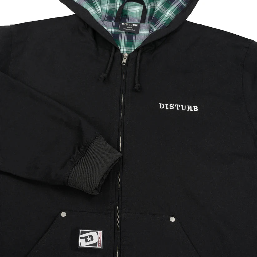 Disturb Inner Plaid Jacket in Black