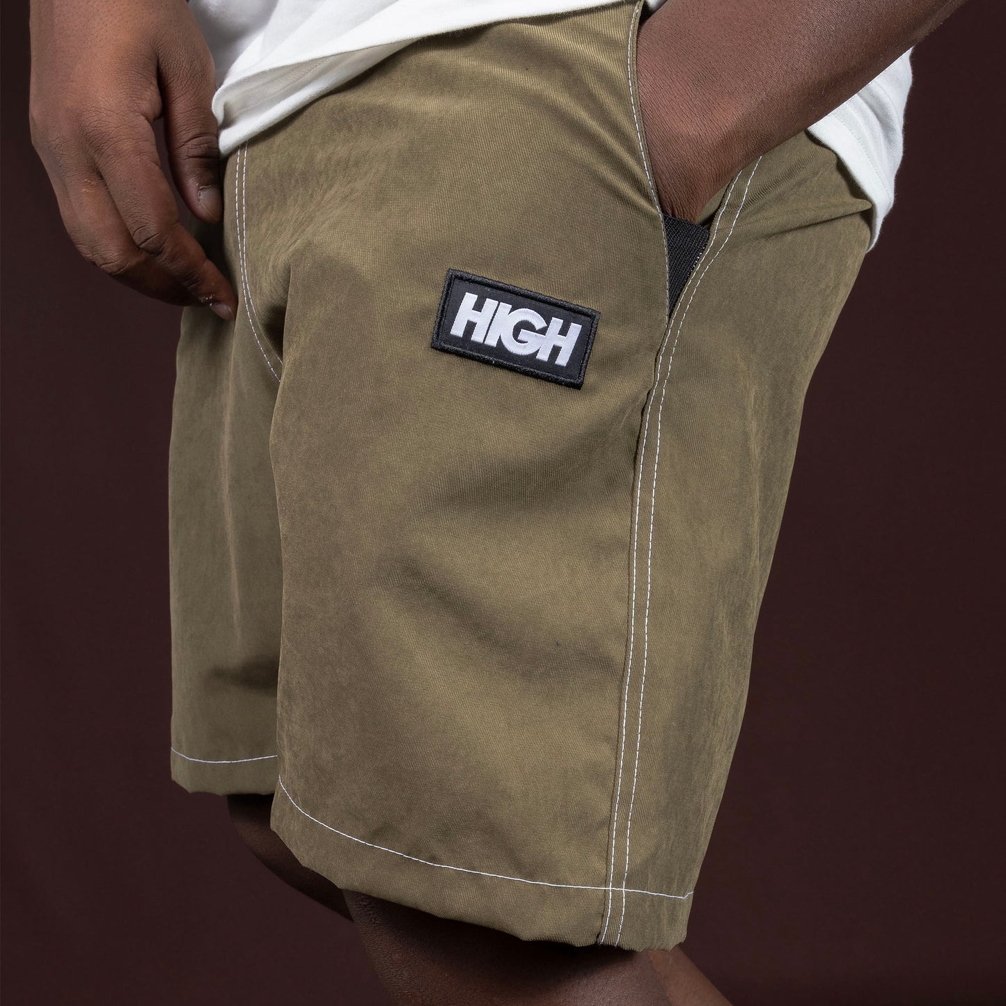 High Company Shorts Colored Desert Green