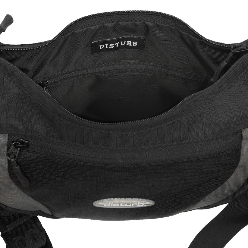 Disturb Ripstop Messenger Bag in Black