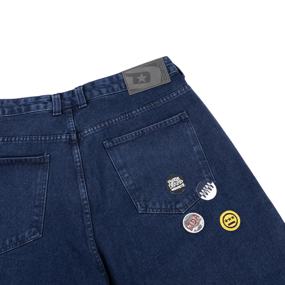 Disturb Shorts Jeans Pins Azul
