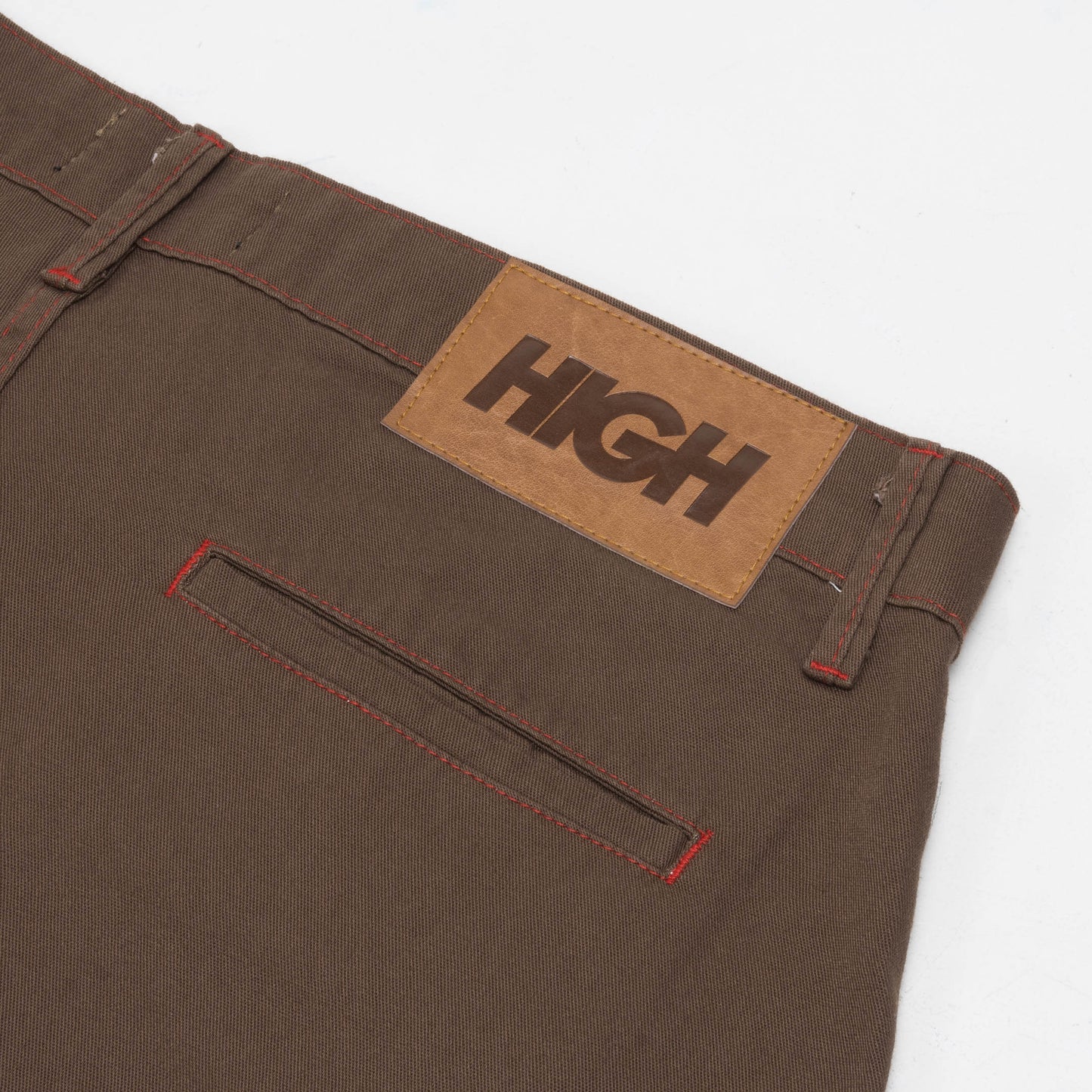High Company Chino Shorts Colored Brown/Red