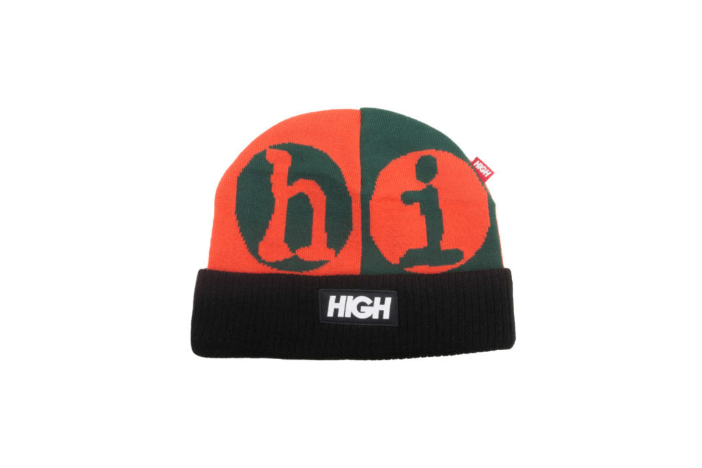 High Company Beanie Noir Red/Green