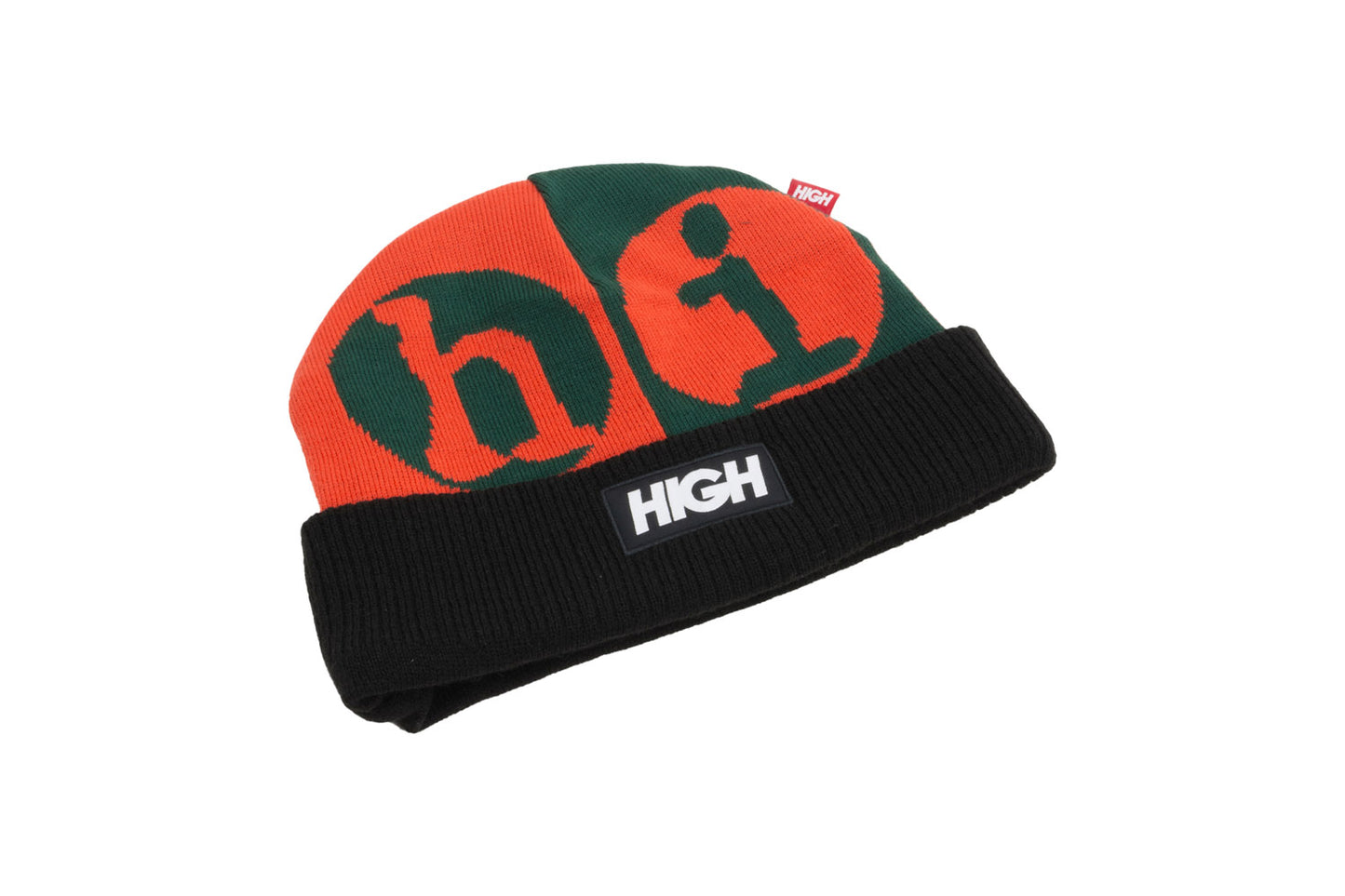 High Company Beanie Noir Red/Green