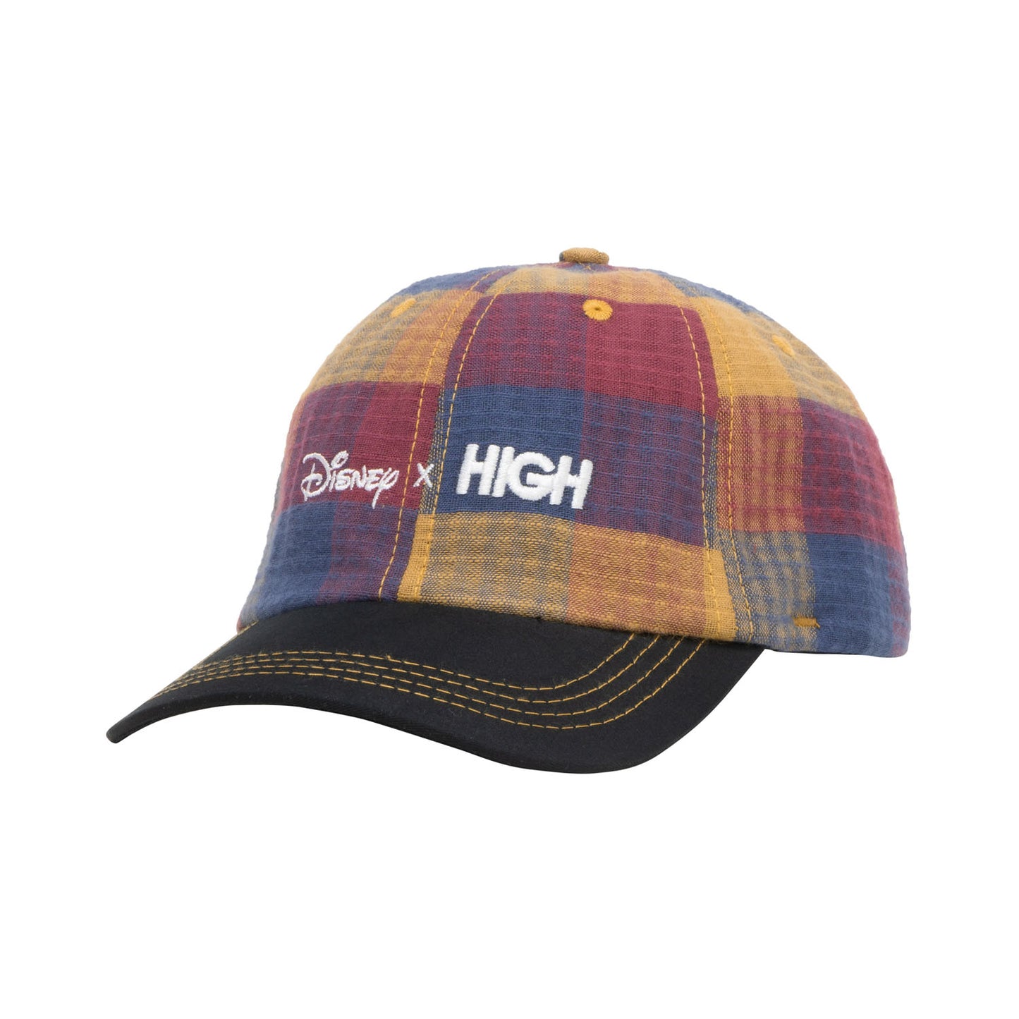 High Company Plaid Polo Hat Disney Navy