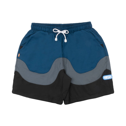 High Company Layered Shorts Oil Blue